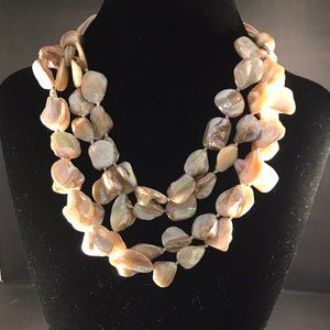 Magnolia 4 Strand Polished Shell Necklace NWOT